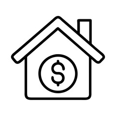 affordable housing icon, affordable housing line art - simple line art of affordable housing, perfect for affordable housing logos and icons