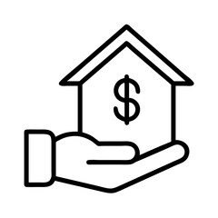 affordable housing icon, affordable housing line art - simple line art of affordable housing, perfect for affordable housing logos and icons