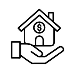 affordable housing icon, affordable housing line art - simple line art of affordable housing, perfect for affordable housing logos and icons