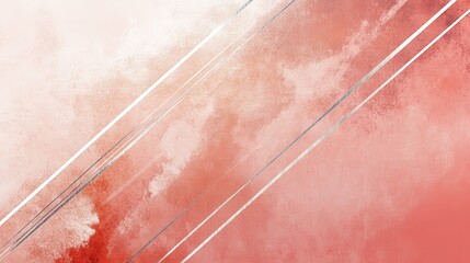 Minimalist pencil strokes create a soothing gradient in coral tones with delicate silver lines for a serene visual experience