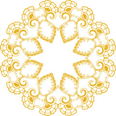 Beautiful flower art and mandala vector design