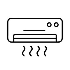 Fototapeta premium air conditioner icon, air conditioner line art - simple line art of air conditioner, perfect for air conditioner logos and icons