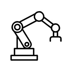 ai robot arm icon, ai robot arm line art - simple line art of ai robot arm, perfect for ai robot arm logos and icons