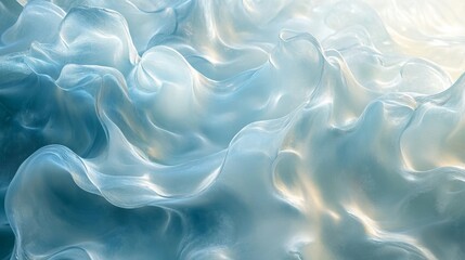 Obraz premium Abstract Blue Fabric Draped in Soft Waves