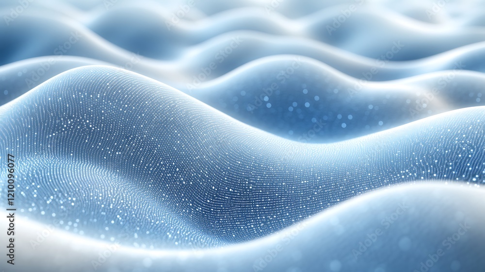 Poster abstract wavy surface: a close-up of a textured, abstract surface with soft, undulating waves, shimm