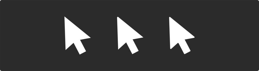 Click. Icon for design., Mouse Click Pointer Icon Set and Computer Mouse