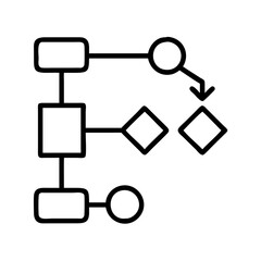 algorithm icon, algorithm line art - simple line art of algorithm, perfect for algorithm logos and icons