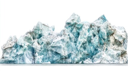 Obraz premium Arctic iceberg cluster, ocean background, isolated, design element