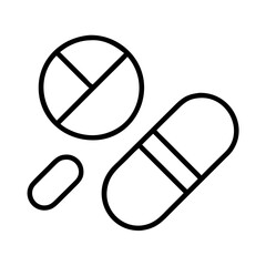 antibiotics icon, antibiotics line art - simple line art of antibiotics, perfect for antibiotics logos and icons