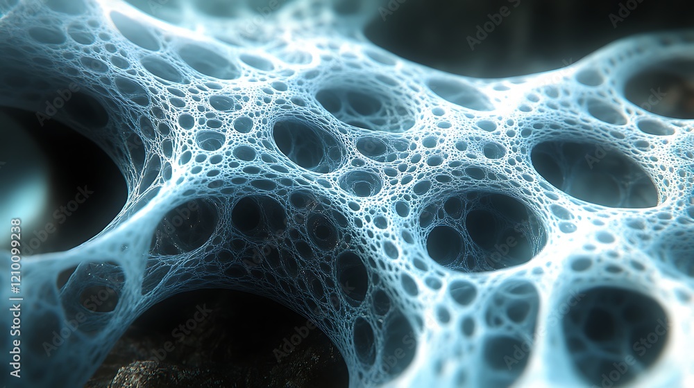 Poster abstract cellular structure: a mesmerizing digital illustration of a complex, abstract cellular stru