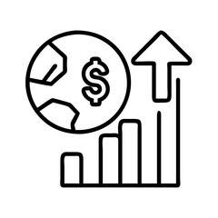 asian markets icon, asian markets line art - simple line art of asian markets, perfect for asian markets logos and icons