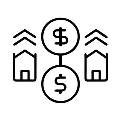 asian markets icon, asian markets line art - simple line art of asian markets, perfect for asian markets logos and icons