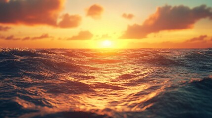 Obraz premium sunset over the sea and ocan