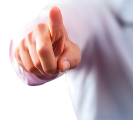 A close-up reveals a hand extending its index finger, a gesture of command, direction, or perhaps a subtle invitation.enhances the focus on the pointing finger, creating a sense of intrigue and antici