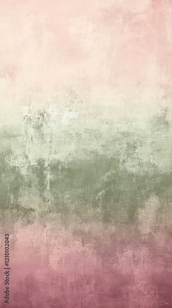 Poster gradient background transitions from muted olive green to dusty rose with a vintage texture effect f