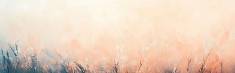 Fototapeta premium Soft bokeh background in pastel peach and cream tones creates a warm and inviting atmosphere perfect for calming moments