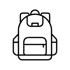 backpack icon, backpack line art - simple line art of backpack, perfect for backpack logos and icons