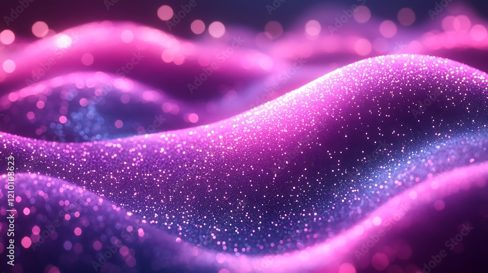 Poster shimmering abstract waves: a mesmerizing abstract background with undulating waves of vibrant pink a