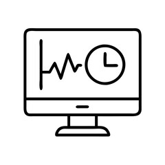 bandwidth monitor icon, bandwidth monitor line art - simple line art of bandwidth monitor, perfect for bandwidth monitor logos and icons