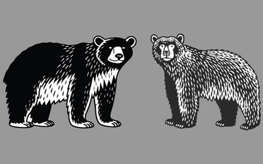Bear bundle design and illustrator eps
