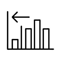 bar graph icon, bar graph line art - simple line art of bar graph, perfect for bar graph logos and icons