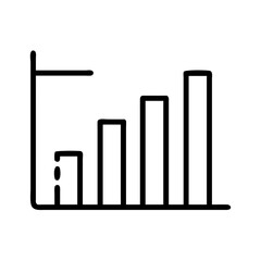 bar graph icon, bar graph line art - simple line art of bar graph, perfect for bar graph logos and icons