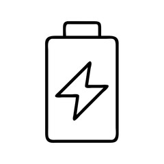 battery icon, battery line art - simple line art of battery, perfect for battery logos and icons