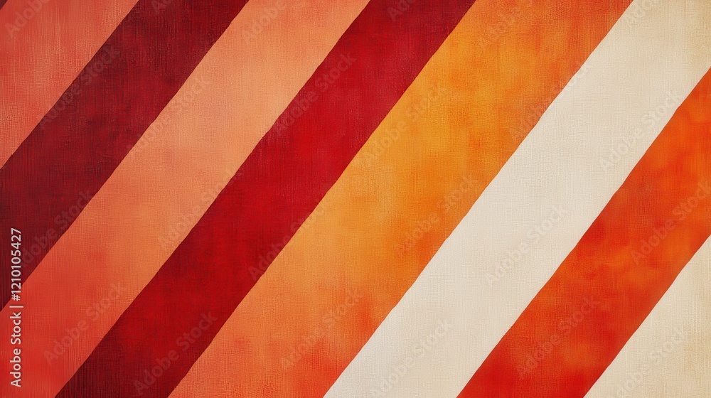Aufkleber bold red and orange gradient stripes create a dynamic and contemporary visual experience in a vibran