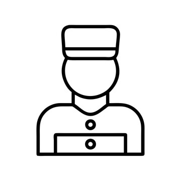 recommend clip art: bellhop icon, bellhop line art - simple line art of bellhop, perfect for bellhop logos and icons