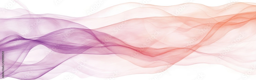 Poster Soft pencil strokes blend gracefully with gentle washes of color in an abstract display of overlapping forms