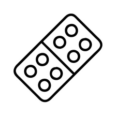 blister pack icon, blister pack line art - simple line art of blister pack, perfect for blister pack logos and icons