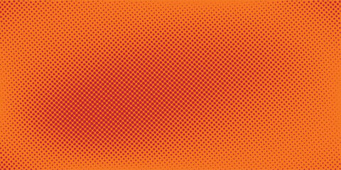 Dots halftone orange color pattern gradient texture with technology digital background. Dots pop art comics with summer background modern aesthetic