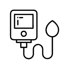 blood pressure machine icon, blood pressure machine line art - simple line art of blood pressure machine, perfect for blood pressure machine logos and icons