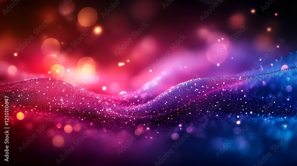 Poster abstract red and blue nebula: a mesmerizing abstract artwork featuring a dynamic interplay of red an