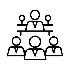 board of directors icon, board of directors line art - simple line art of board of directors, perfect for board of directors logos and icons