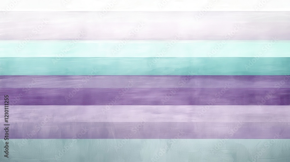 Poster elegant lavender and mint horizontal stripes create a calming and inviting atmosphere in any setting