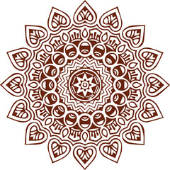 Beautiful flower art and mandala vector design