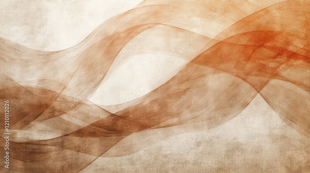 Aufkleber abstract pencil strokes design creates flowing movement with warm tones, evoking a sense of calm and