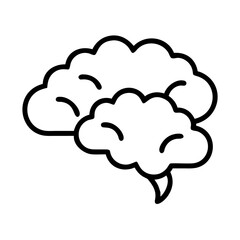 brainstorming clouds icon, brainstorming clouds line art - simple line art of brainstorming clouds, perfect for brainstorming clouds logos and icons