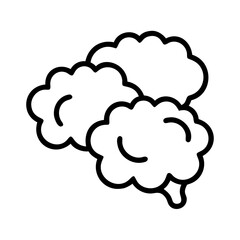 brainstorming clouds icon, brainstorming clouds line art - simple line art of brainstorming clouds, perfect for brainstorming clouds logos and icons