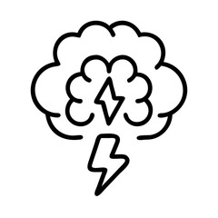 brainstorming icon, brainstorming line art - simple line art of brainstorming, perfect for brainstorming logos and icons