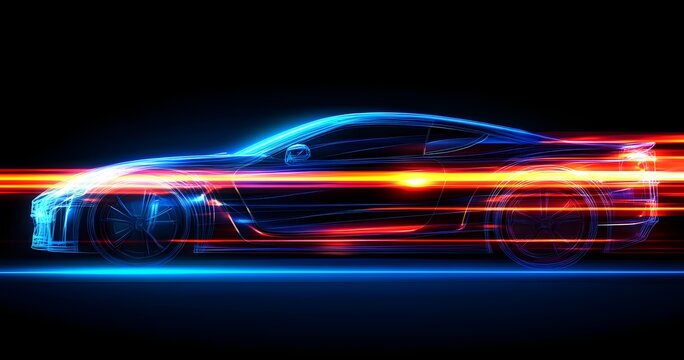 fast moving car