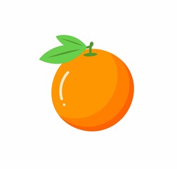 Orange fruit isolated on a white background.