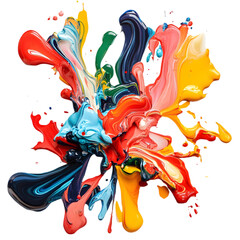Vibrant Color Explosion  Abstract Paint Splash  Creative Design  Artistic Background