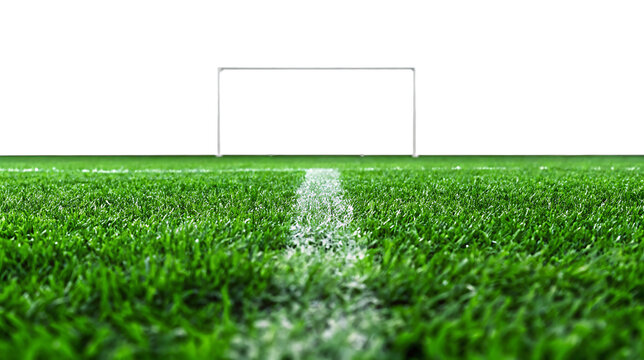grass soccer field isolated on white background PNG.AI GENERATED