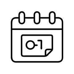 calendar icon, calendar line art - simple line art of calendar, perfect for calendar logos and icons
