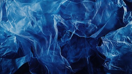 Obraz premium Plastic Pollution in the Ocean Close Up Capturing the Dark Blue Tones of Marine Debris and Its Environmental Impact