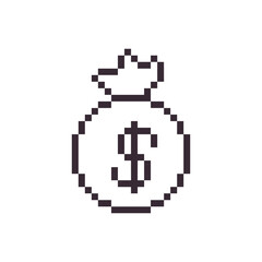 Obraz premium money in a bag pixel