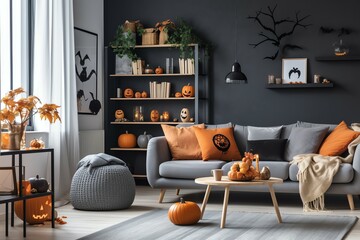 Stock photo of Open Plan living room with decorative H