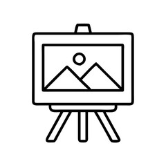 canvas icon, canvas line art - simple line art of canvas, perfect for canvas logos and icons